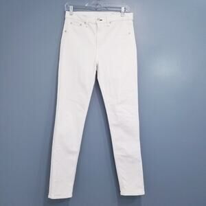 rag & bone White High Rise Ankle Skinny Jeans